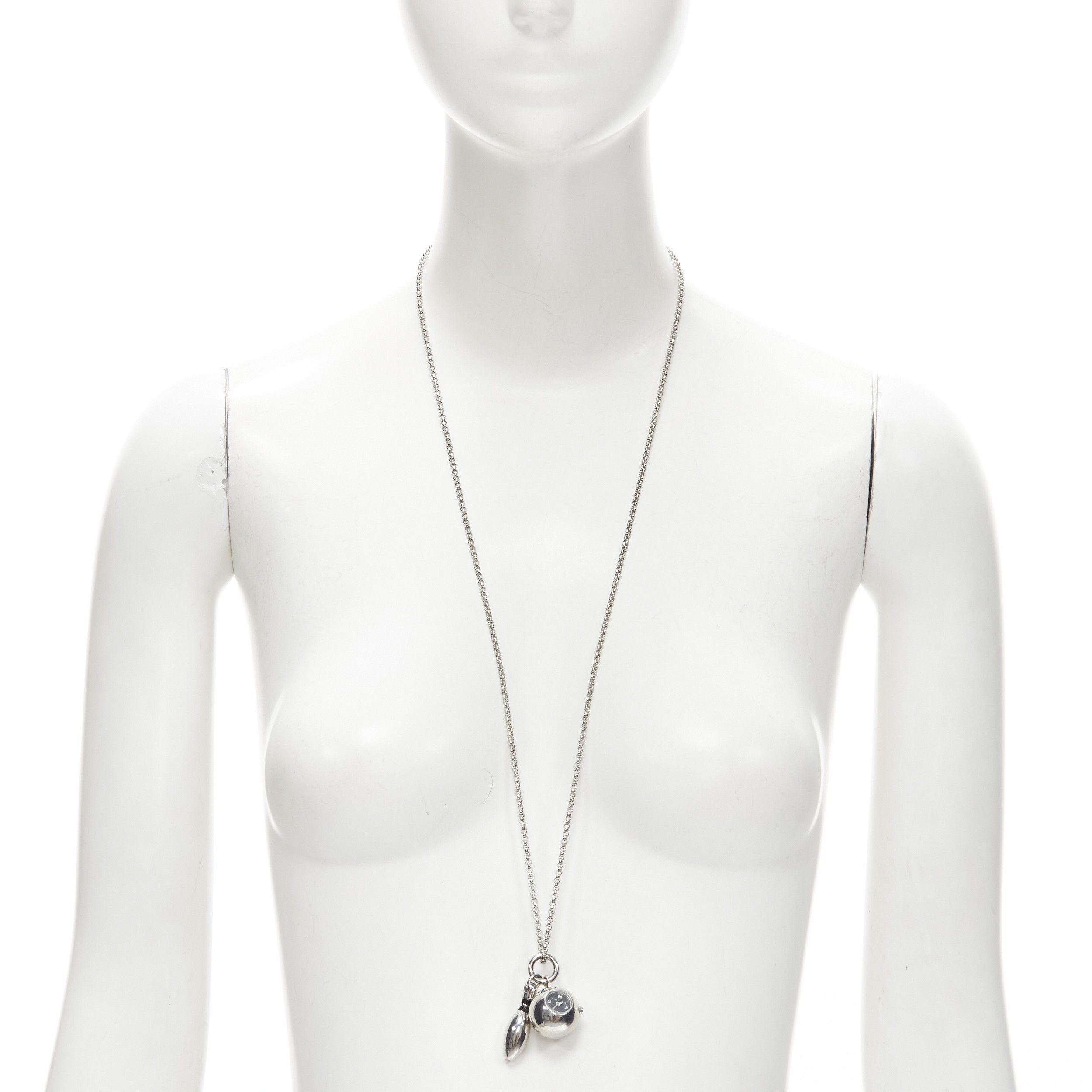 Marc Jacobs MARC JACOBS silver-tone bowling pin ball watch chain long necklace Size ONE SIZE - 2 Thumbnail