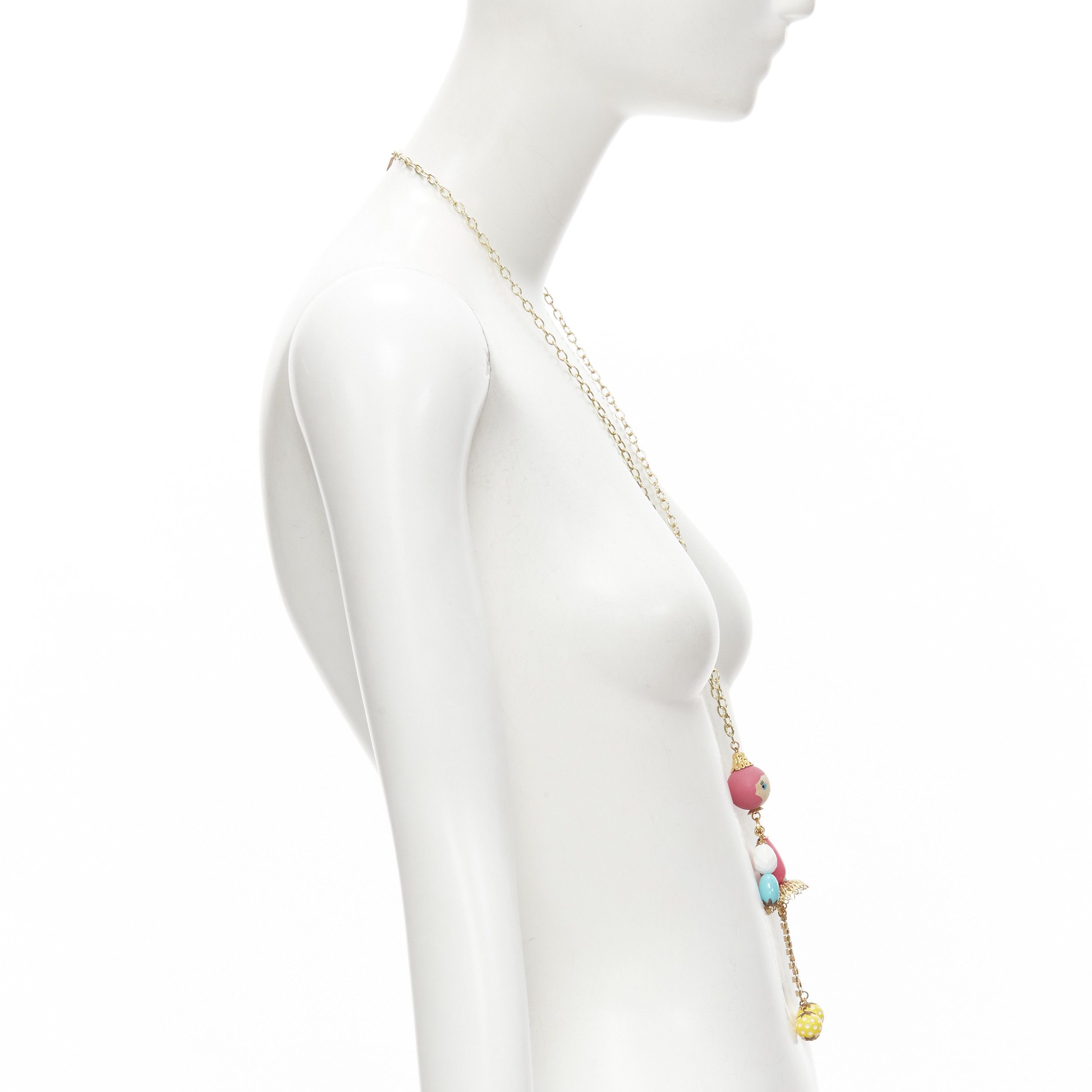 Other PATCH NYC colourful wood puppet doll charm necklace Size ONE SIZE - 4 Thumbnail
