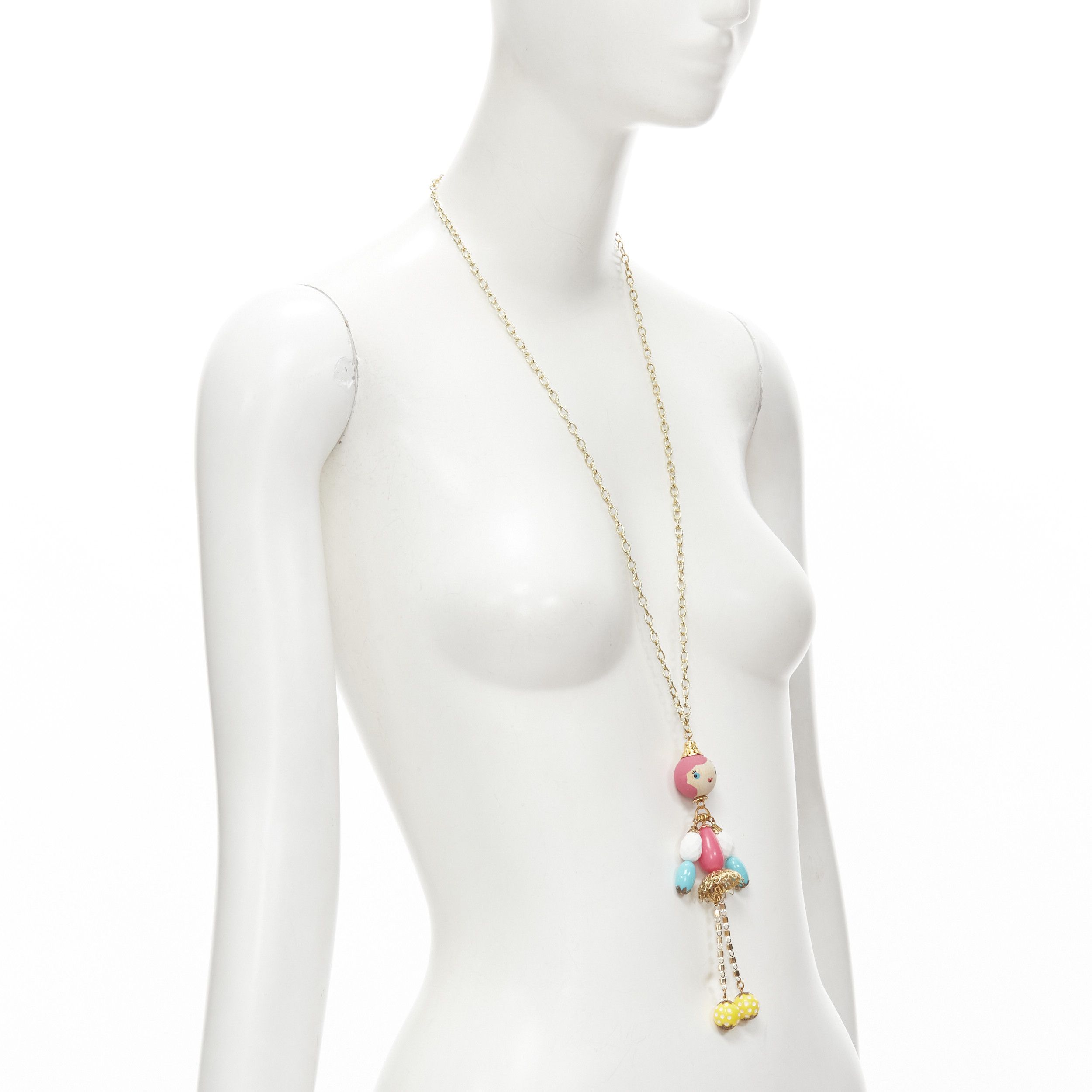 Other PATCH NYC colourful wood puppet doll charm necklace Size ONE SIZE - 3 Thumbnail