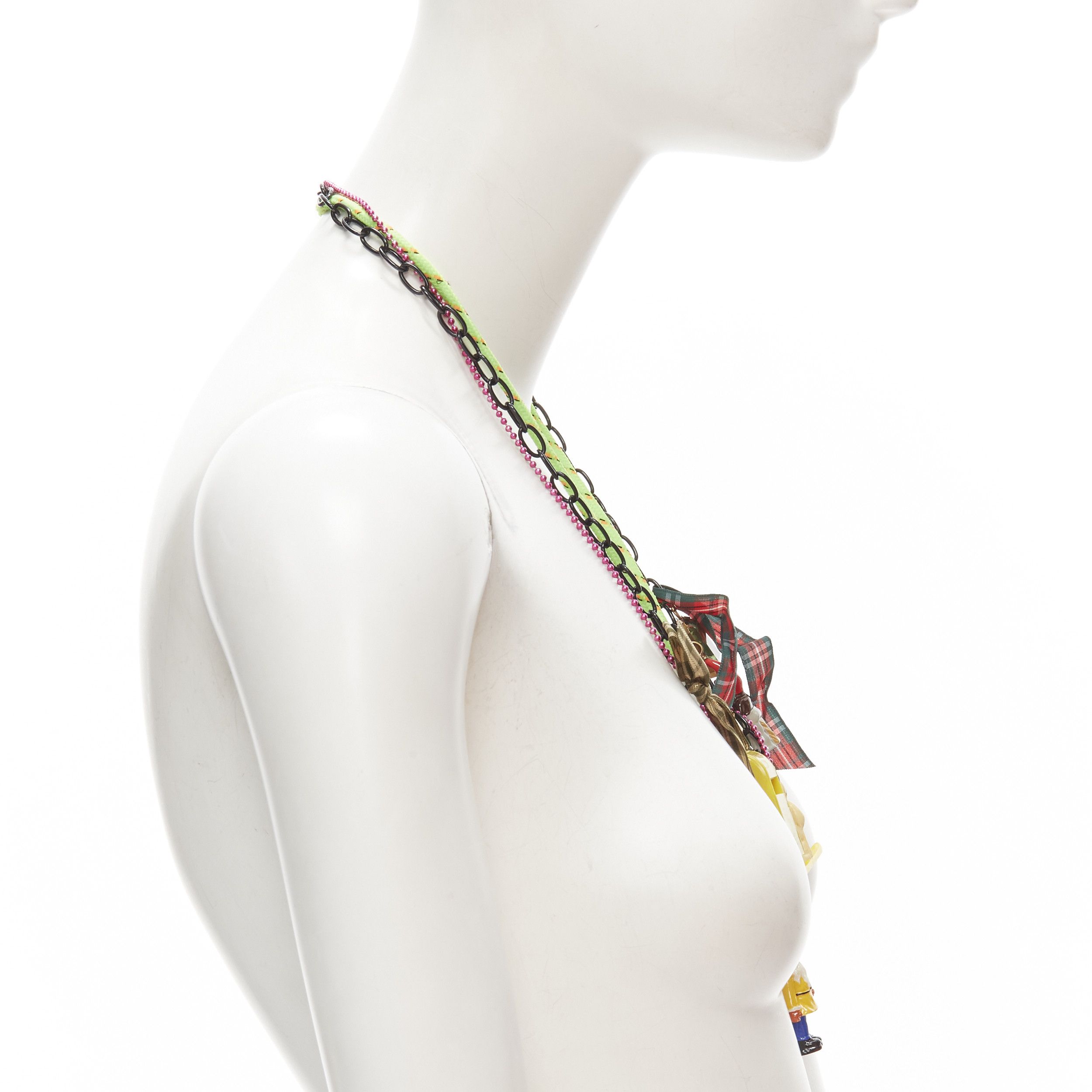 Other N2 LES NEREIDES colorful gnomes plaid ribbons Harajuku necklace bracelet Size ONE SIZE - 5 Thumbnail