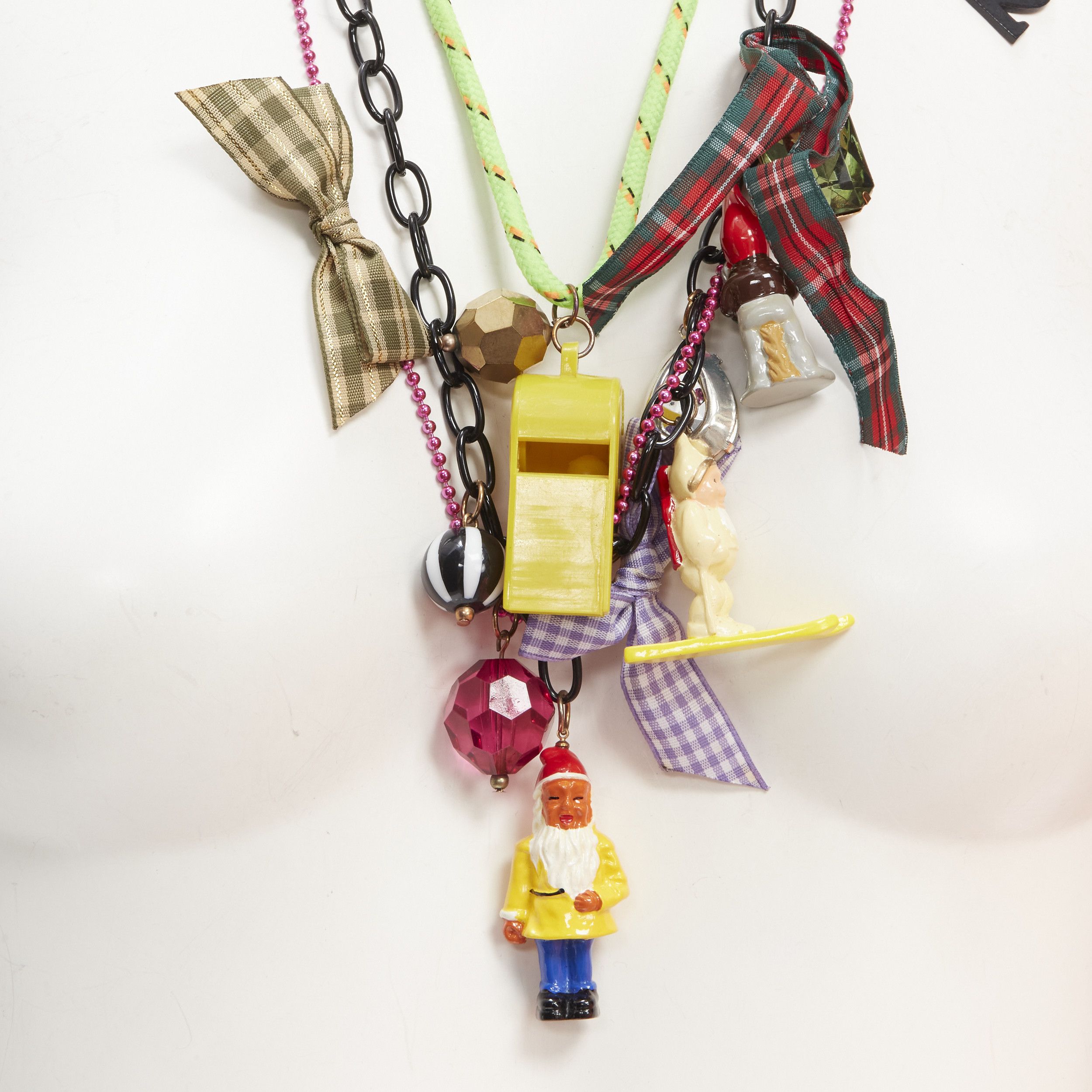 Other N2 LES NEREIDES colorful gnomes plaid ribbons Harajuku necklace bracelet Size ONE SIZE - 10 Thumbnail