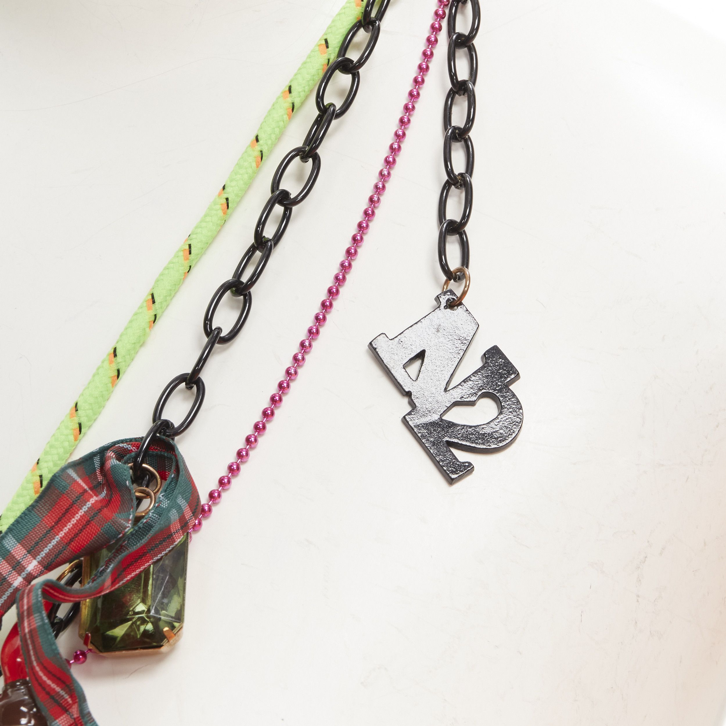 Other N2 LES NEREIDES colorful gnomes plaid ribbons Harajuku necklace bracelet Size ONE SIZE - 9 Thumbnail