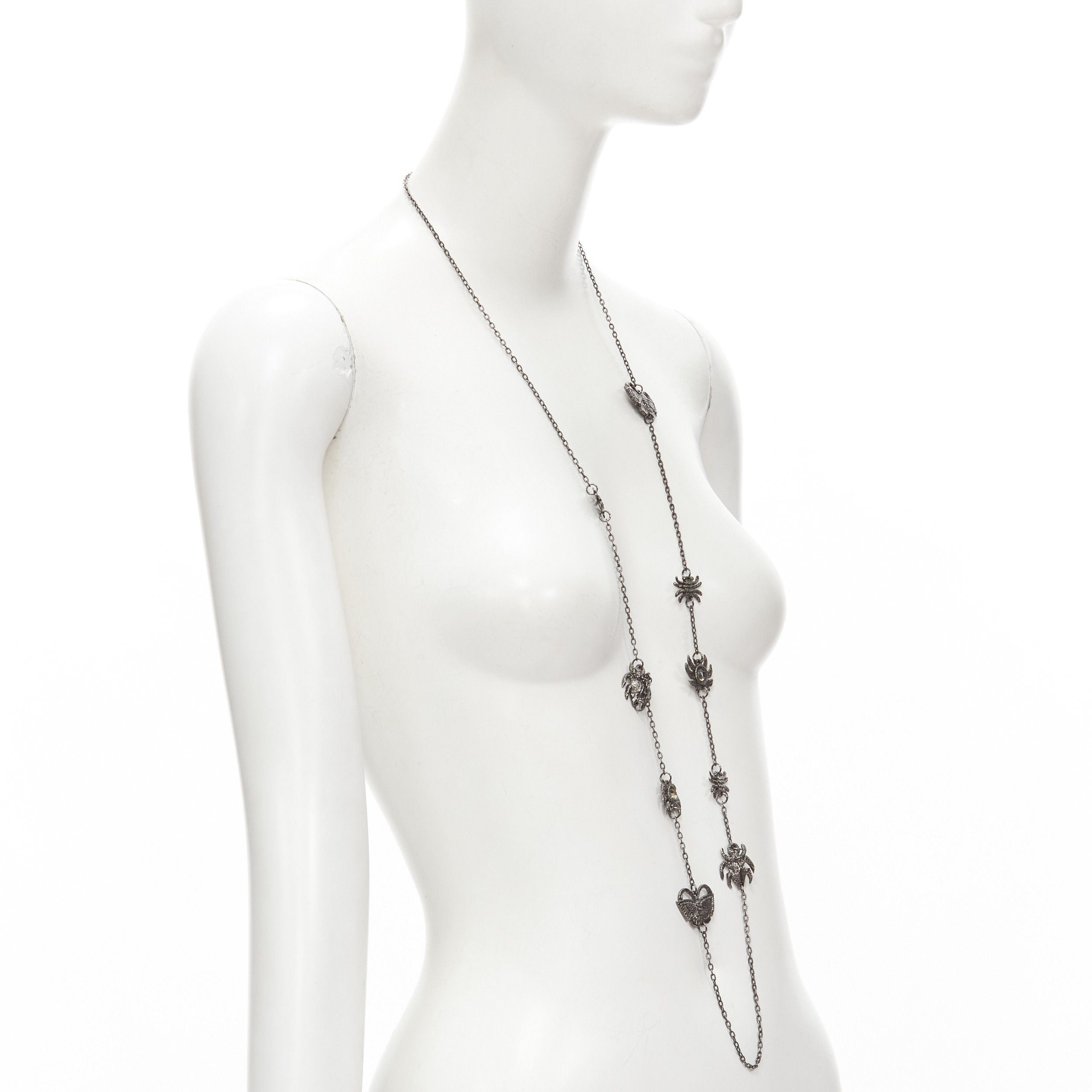 Other PATCH NYC gunmetal spider bell anchor coin chain charm necklace bracelet Size ONE SIZE - 4 Thumbnail