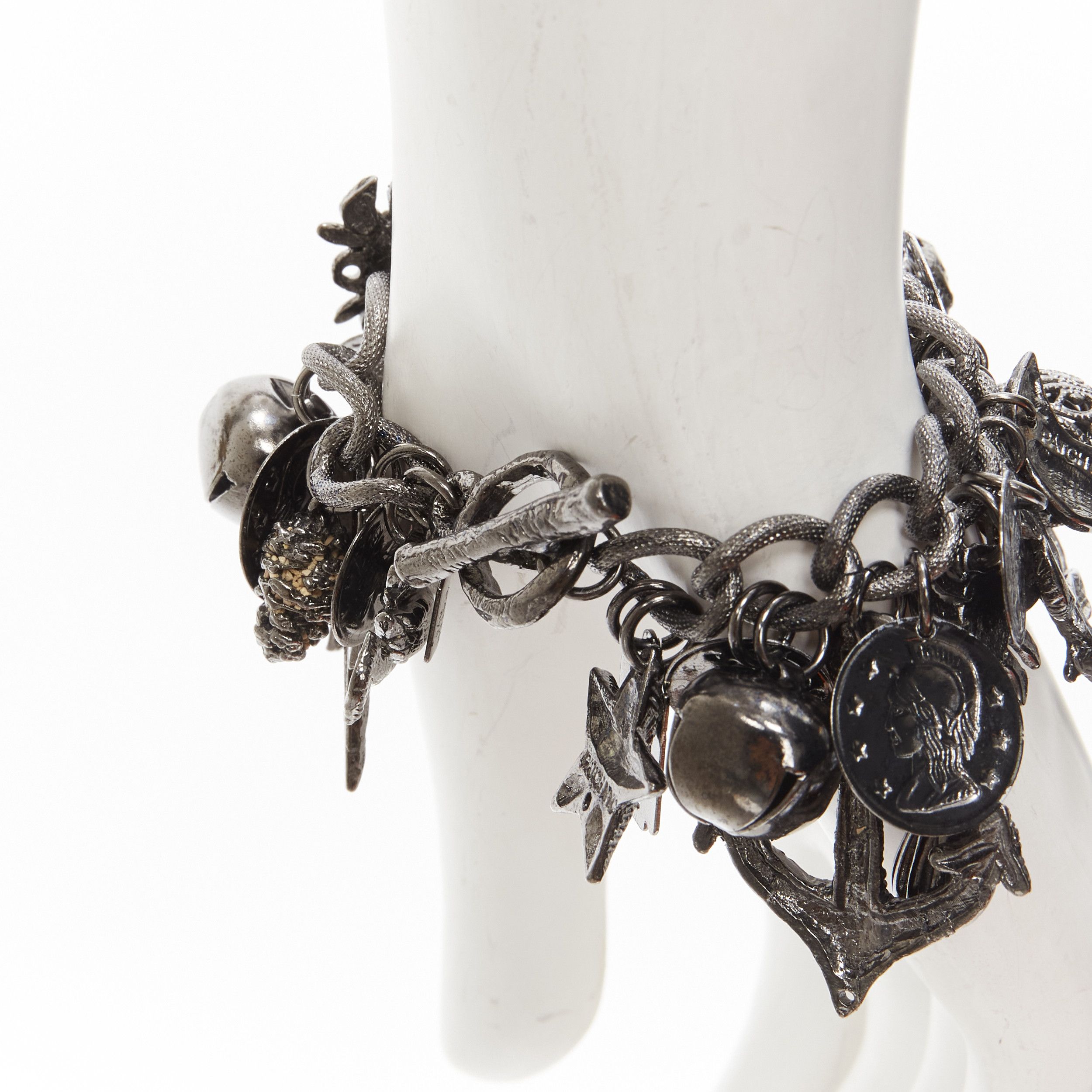 Other PATCH NYC gunmetal spider bell anchor coin chain charm necklace bracelet Size ONE SIZE - 10 Thumbnail