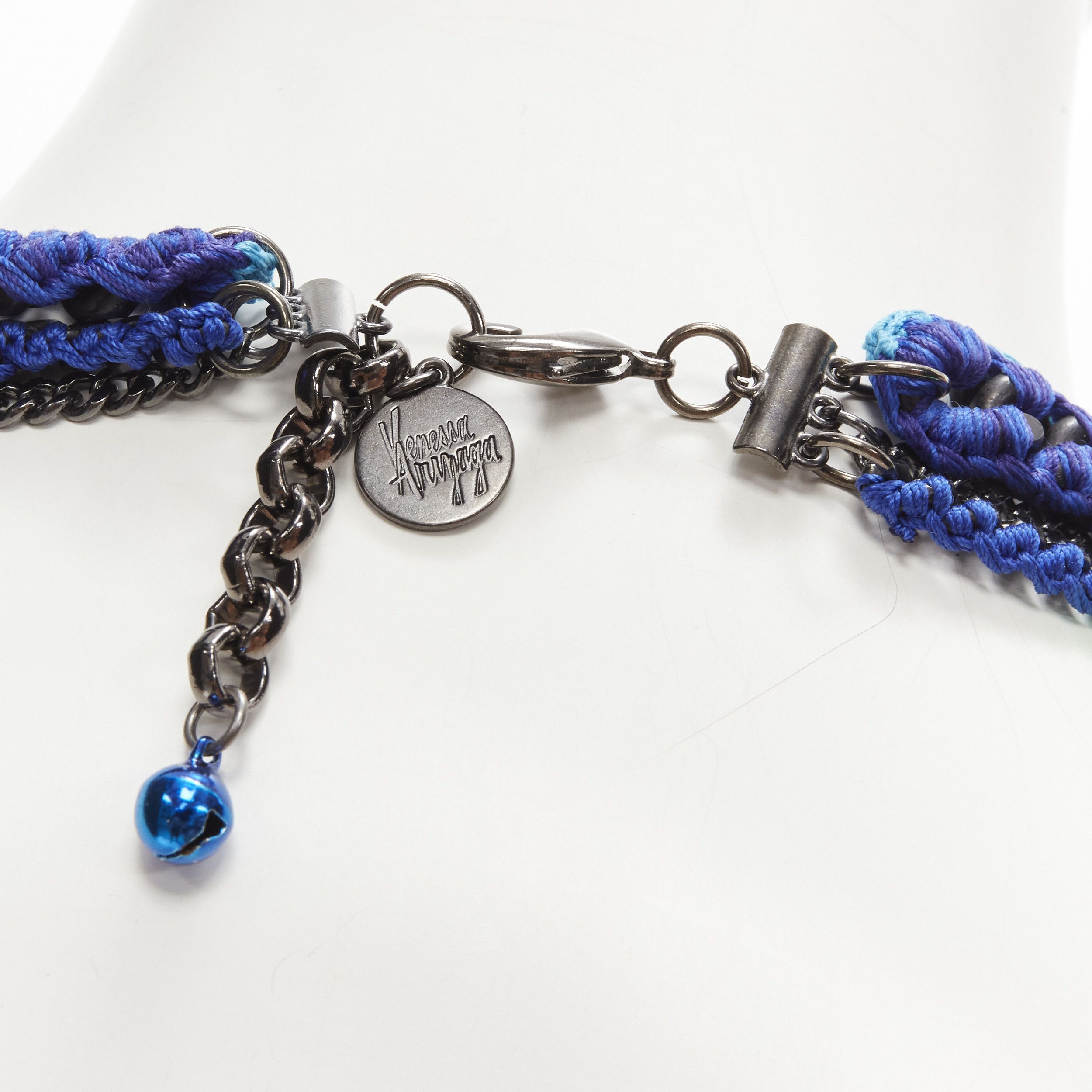 Other VANESSA ARIZAGA blue rope chain colorful charm skull dice necklace Size ONE SIZE - 6 Thumbnail