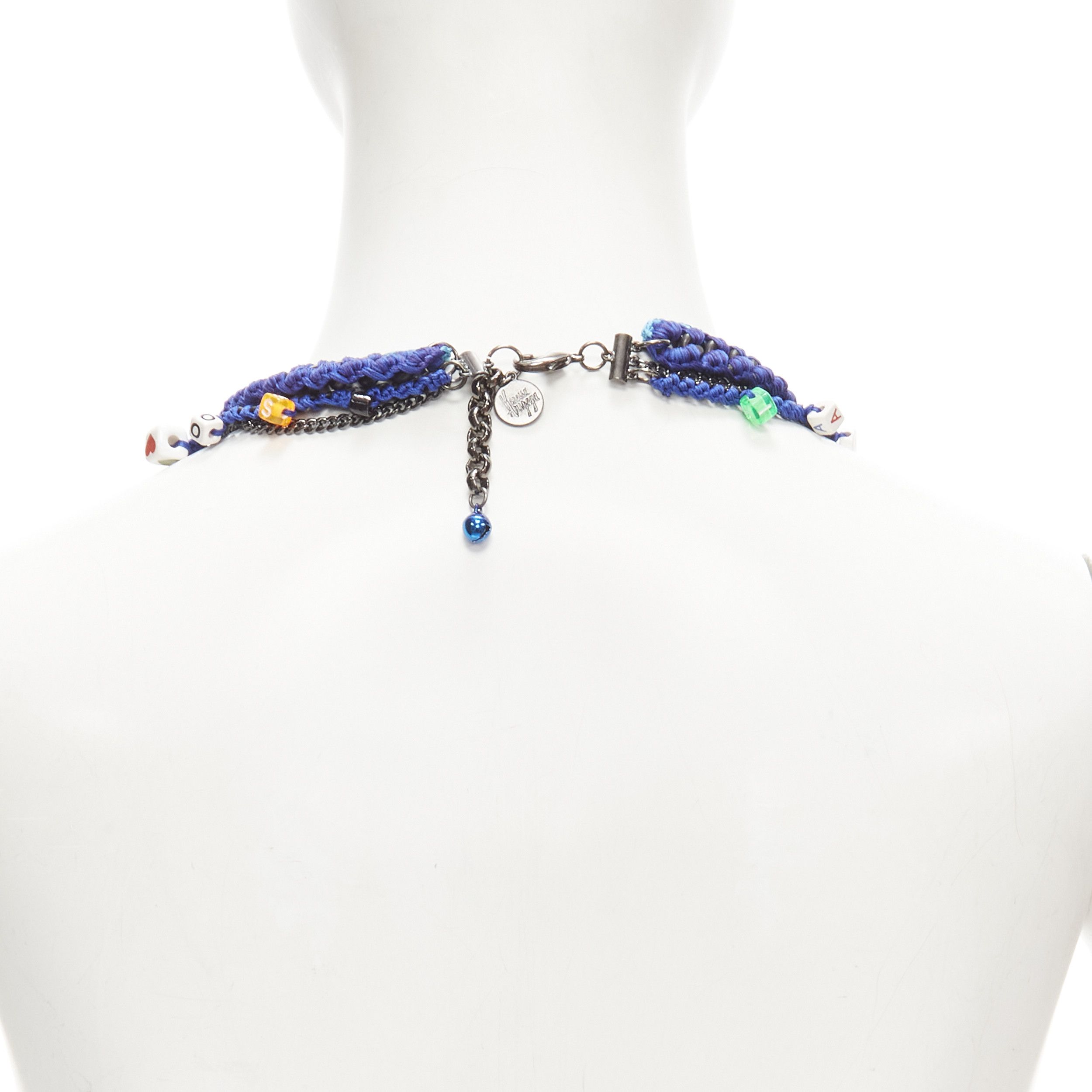 Other VANESSA ARIZAGA blue rope chain colorful charm skull dice necklace Size ONE SIZE - 5 Thumbnail