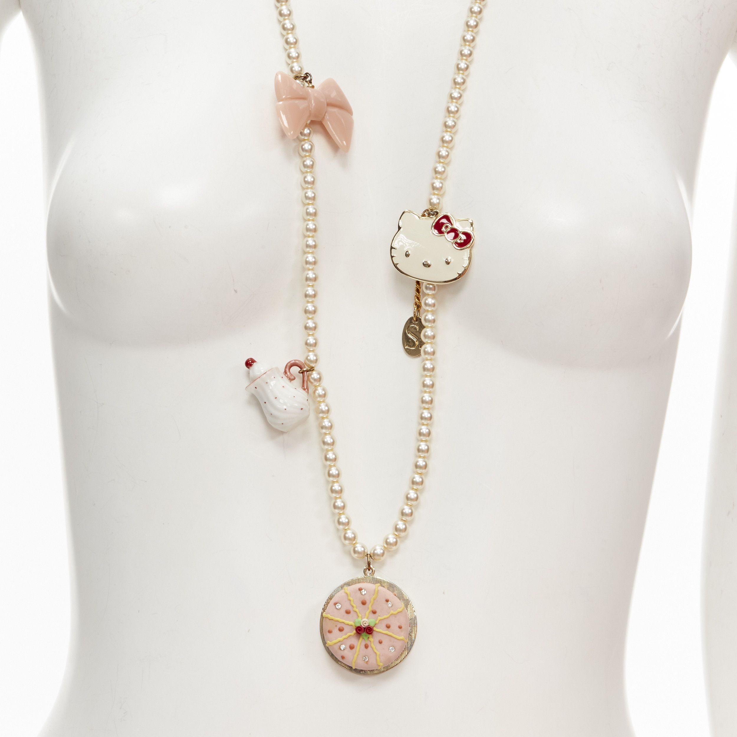 Other LE BIJOUX DE SOPHIE Hello Kitty pearl cake bow necklace Size ONE SIZE - 7 Thumbnail