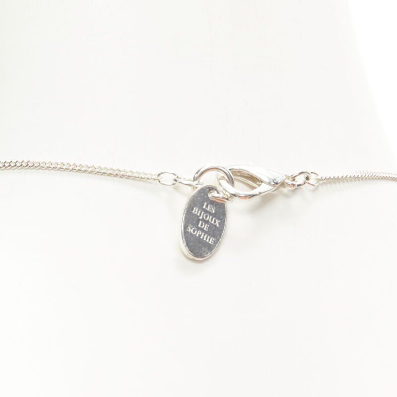 Other LE BIJOUX DE SOPHIE pink Barocco skull crystal bow pendant silver necklace Size ONE SIZE - 5 Thumbnail