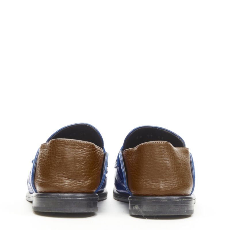 Loewe LOEWE JW ANDERSON cobalt blue brown leather step back loafer EU36 Size US 6 / IT 36 - 5 Thumbnail
