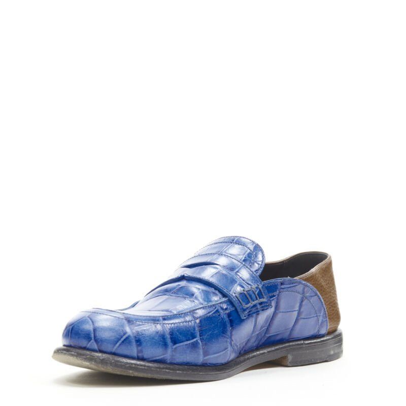 Loewe LOEWE JW ANDERSON cobalt blue brown leather step back loafer EU36 Size US 6 / IT 36 - 4 Thumbnail