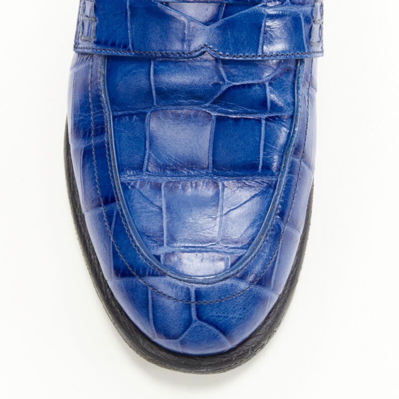 Loewe LOEWE JW ANDERSON cobalt blue brown leather step back loafer EU36 Size US 6 / IT 36 - 6 Thumbnail