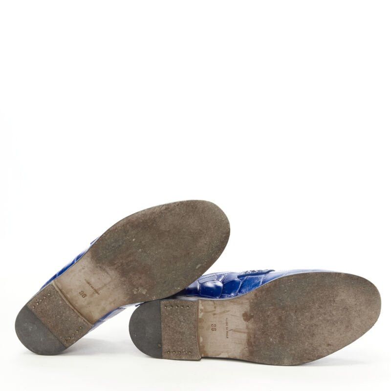 Loewe LOEWE JW ANDERSON cobalt blue brown leather step back loafer EU36 Size US 6 / IT 36 - 11 Thumbnail