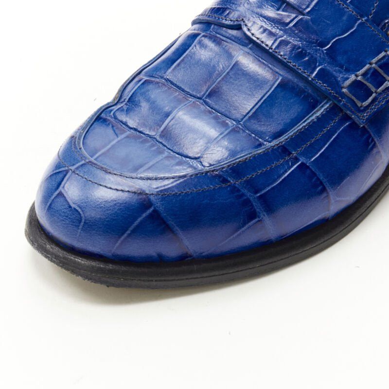 Loewe LOEWE JW ANDERSON cobalt blue brown leather step back loafer EU36 Size US 6 / IT 36 - 7 Thumbnail