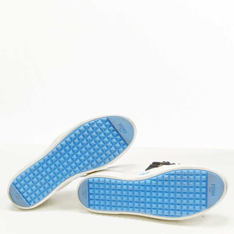 Fendi FENDI Karl Loves studded Karlito white leather skate sneakers EU36.5 Size US 6.5 / IT 36.5 - 11 Thumbnail