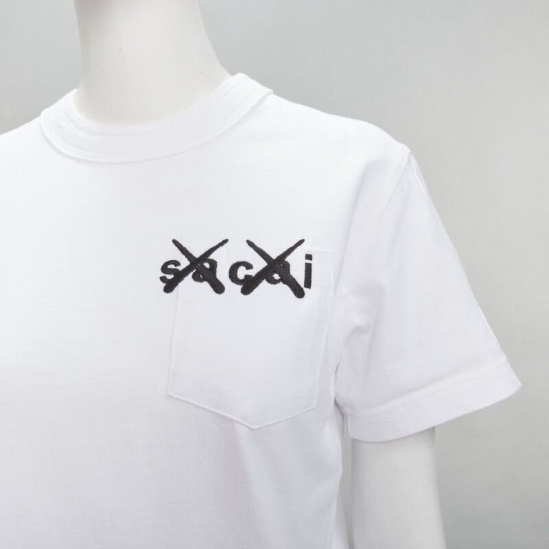 Sacai SACAI CC logo embroeiry pocket boxy tshirt JP0 XS Size XS / US 0-2 / IT 36-38 - 2 Thumbnail