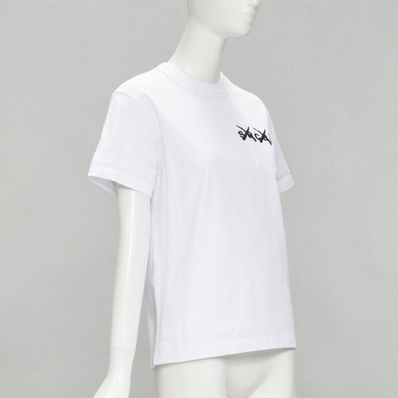 Sacai SACAI CC logo embroeiry pocket boxy tshirt JP0 XS Size XS / US 0-2 / IT 36-38 - 3 Thumbnail