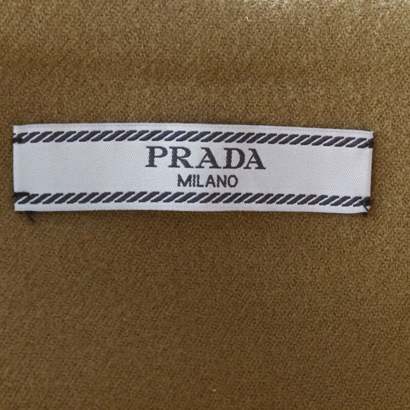 Prada PRADA Runway camel tan wool buckle belt tapered cropped pants XS Size 25" / US 0 / IT 36 - 9 Thumbnail