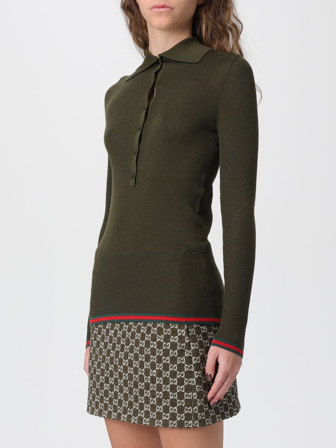 Gucci Gucci Polo Shirt Woman Forest Green Size M / US 6-8 / IT 42-44 - 4 Thumbnail