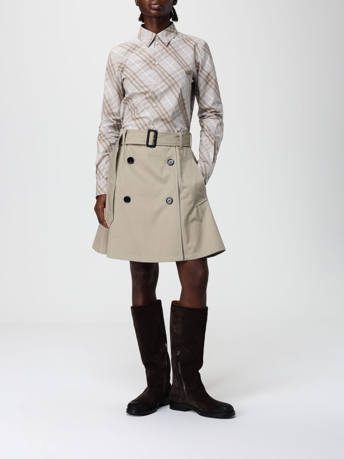 Burberry Burberry Skirt Woman Beige Size 27" / US 4 / IT 40 - 2 Thumbnail