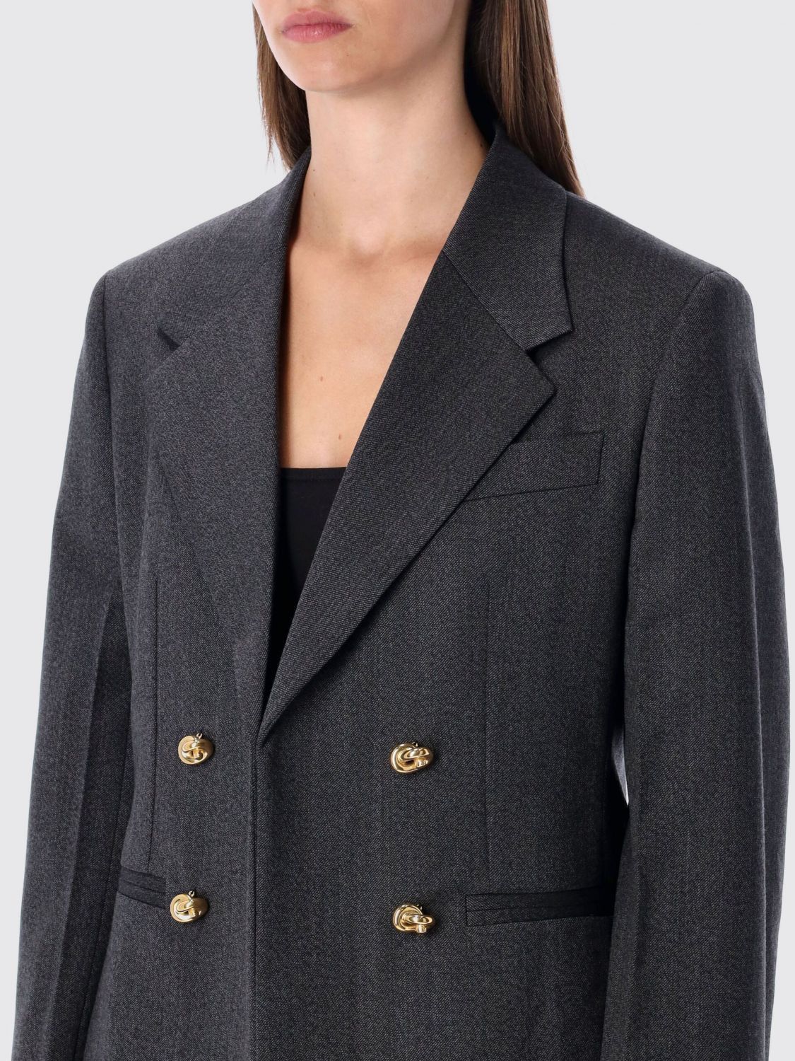 Bottega Veneta Bottega Veneta Jacket Woman Charcoal Size M / US 6-8 / IT 42-44 - 3 Thumbnail