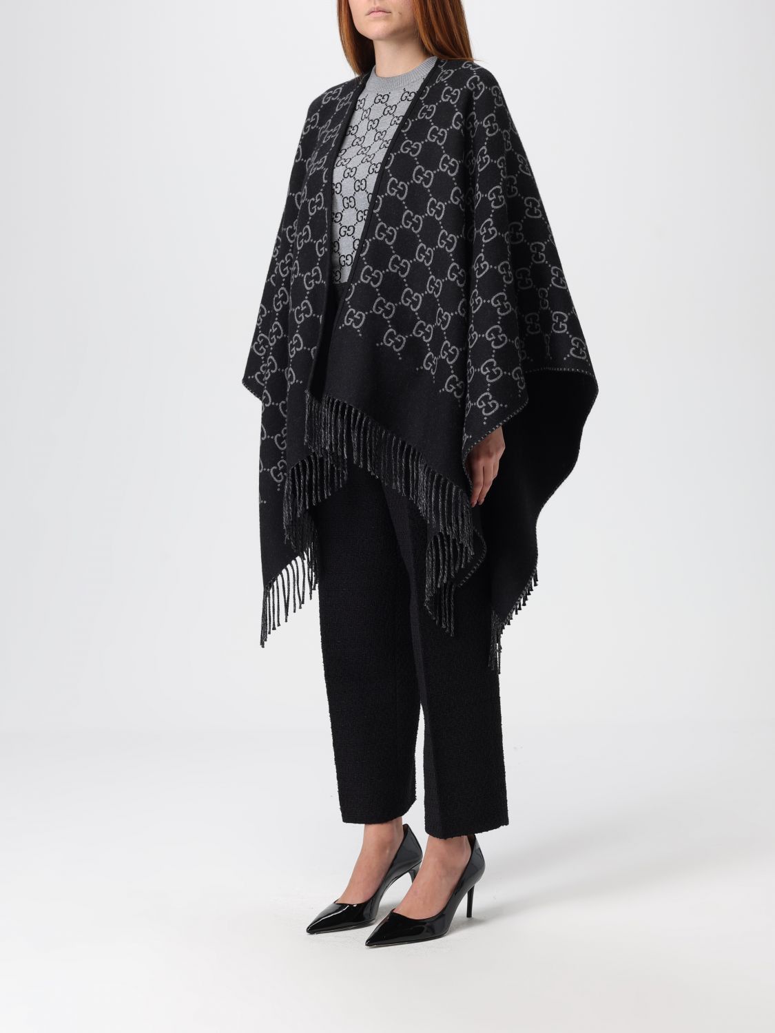 Gucci Gucci Cape Woman Black Size ONE SIZE - 4 Thumbnail