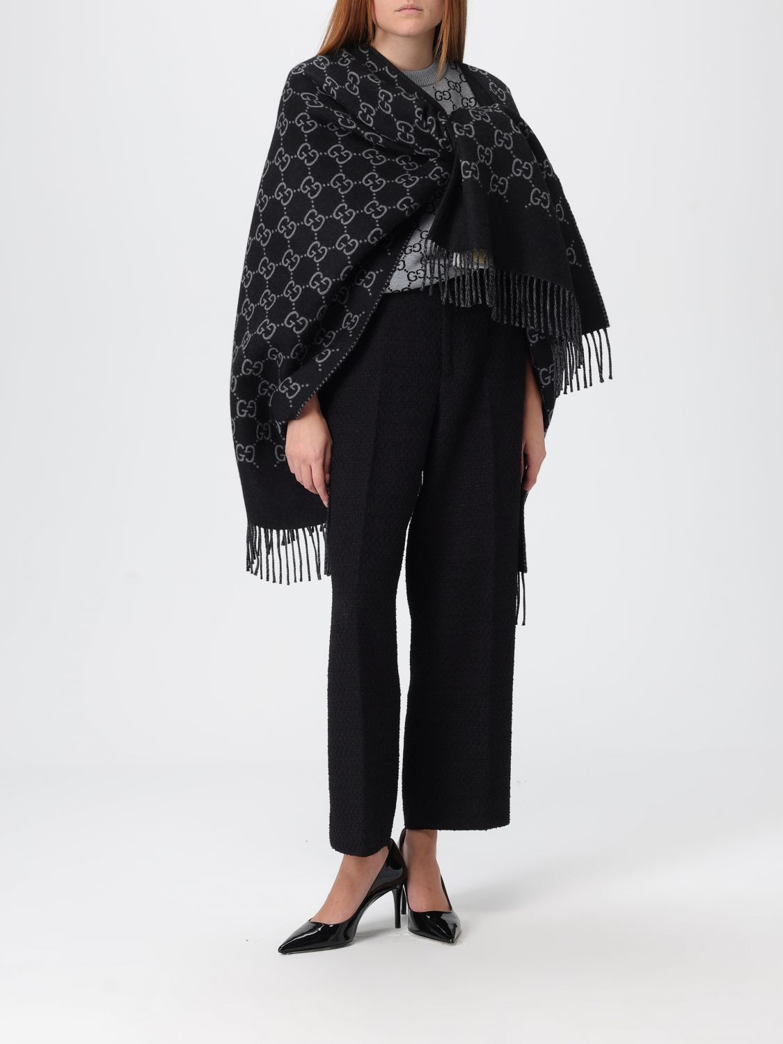 Gucci Gucci Cape Woman Black Size ONE SIZE - 2 Thumbnail