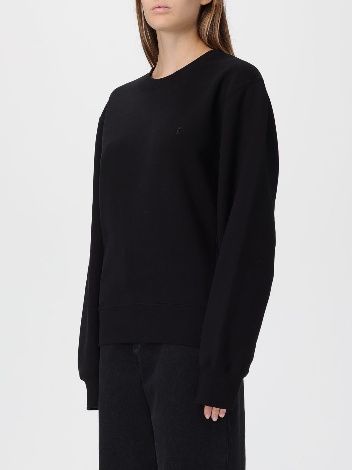 Saint Laurent Paris Saint Laurent Sweatshirt Woman Black Size L / US 10 / IT 46 - 3 Thumbnail