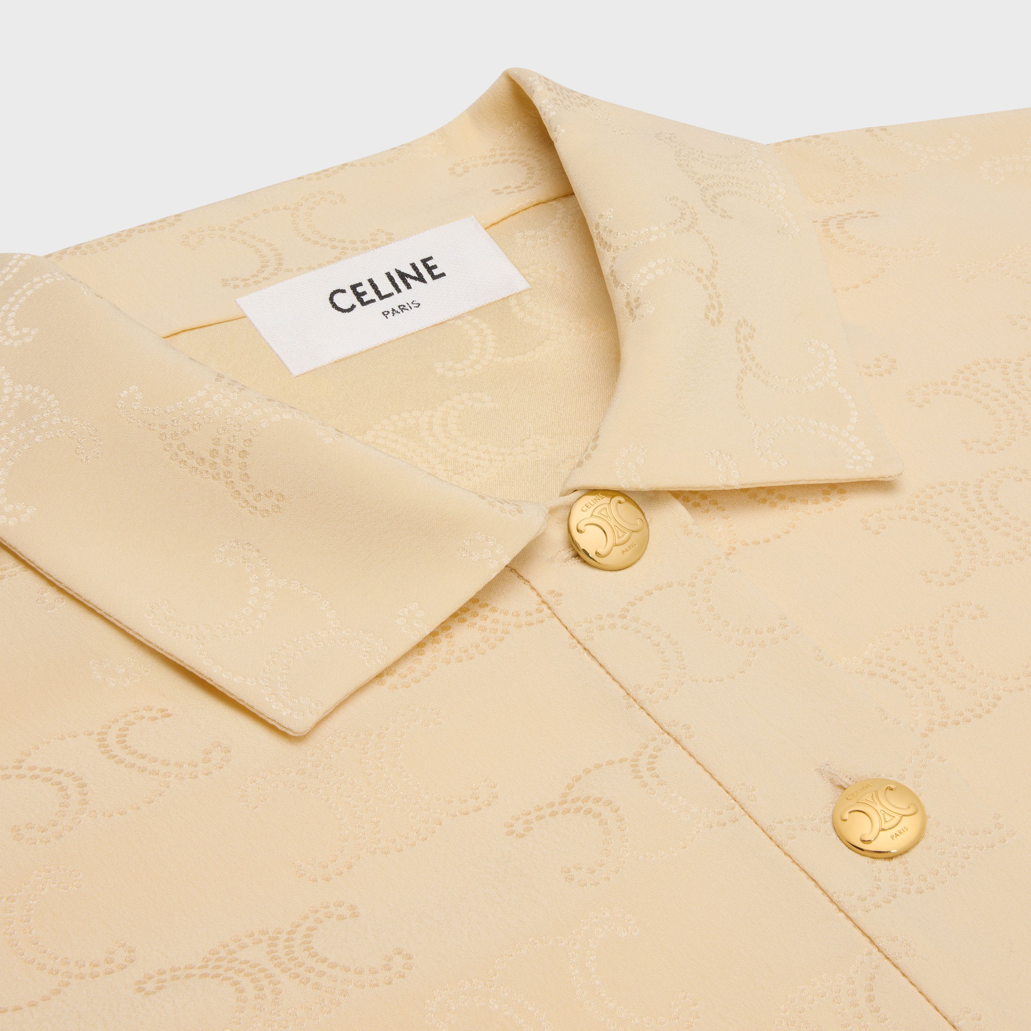 Celine polo blouse in triomphe silk jacquard Size XL / US 12-14 / IT 48-50 - 3 Thumbnail