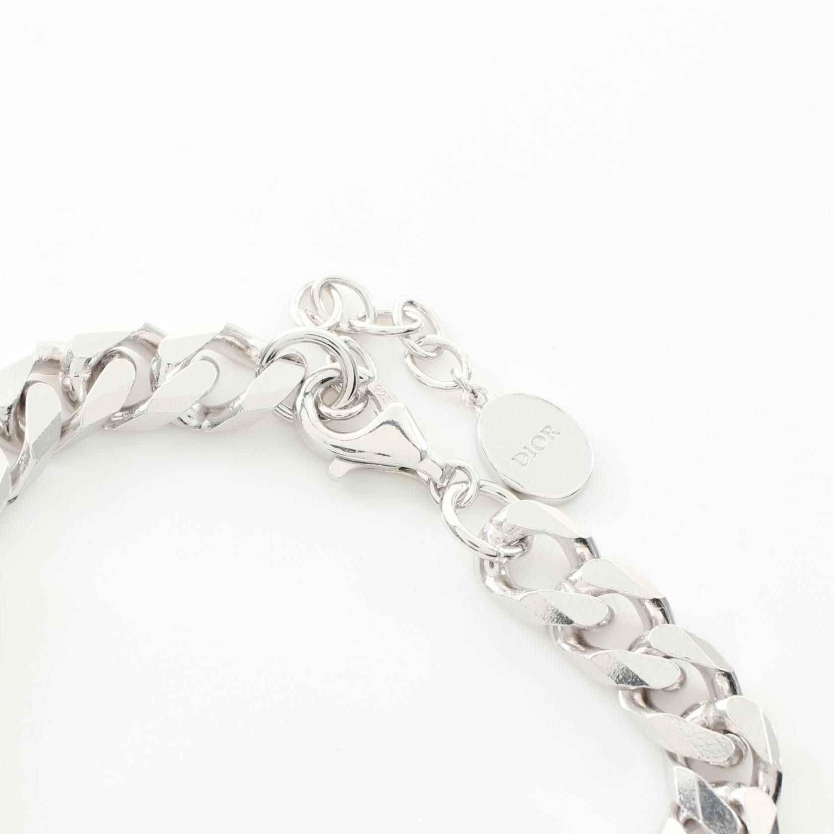 Dior Dior Homme Chain Link Cannage Silver 925 Bracelet Metal Bracelet B3662HOMST990 DUTY FREE for USA