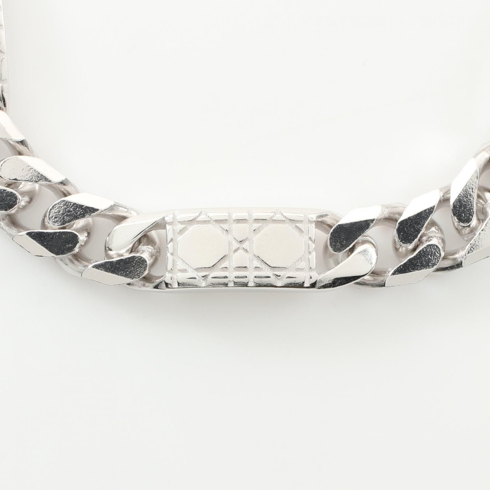 Dior Dior Homme Chain Link Cannage Silver 925 Bracelet Metal Bracelet B3662HOMST990 DUTY FREE for USA
