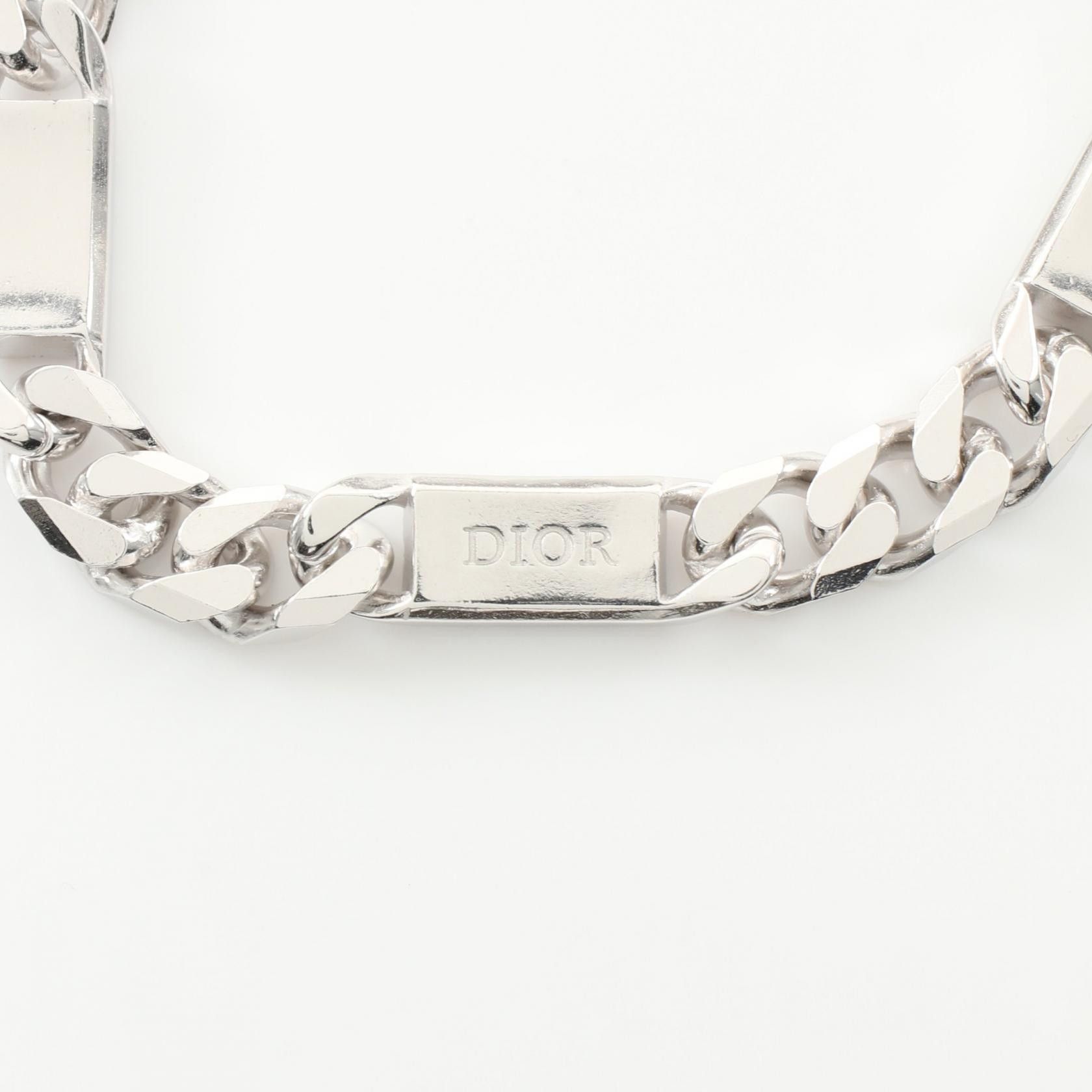 Dior Dior Homme Chain Link Cannage Silver 925 Bracelet Metal Bracelet B3662HOMST990 DUTY FREE for USA