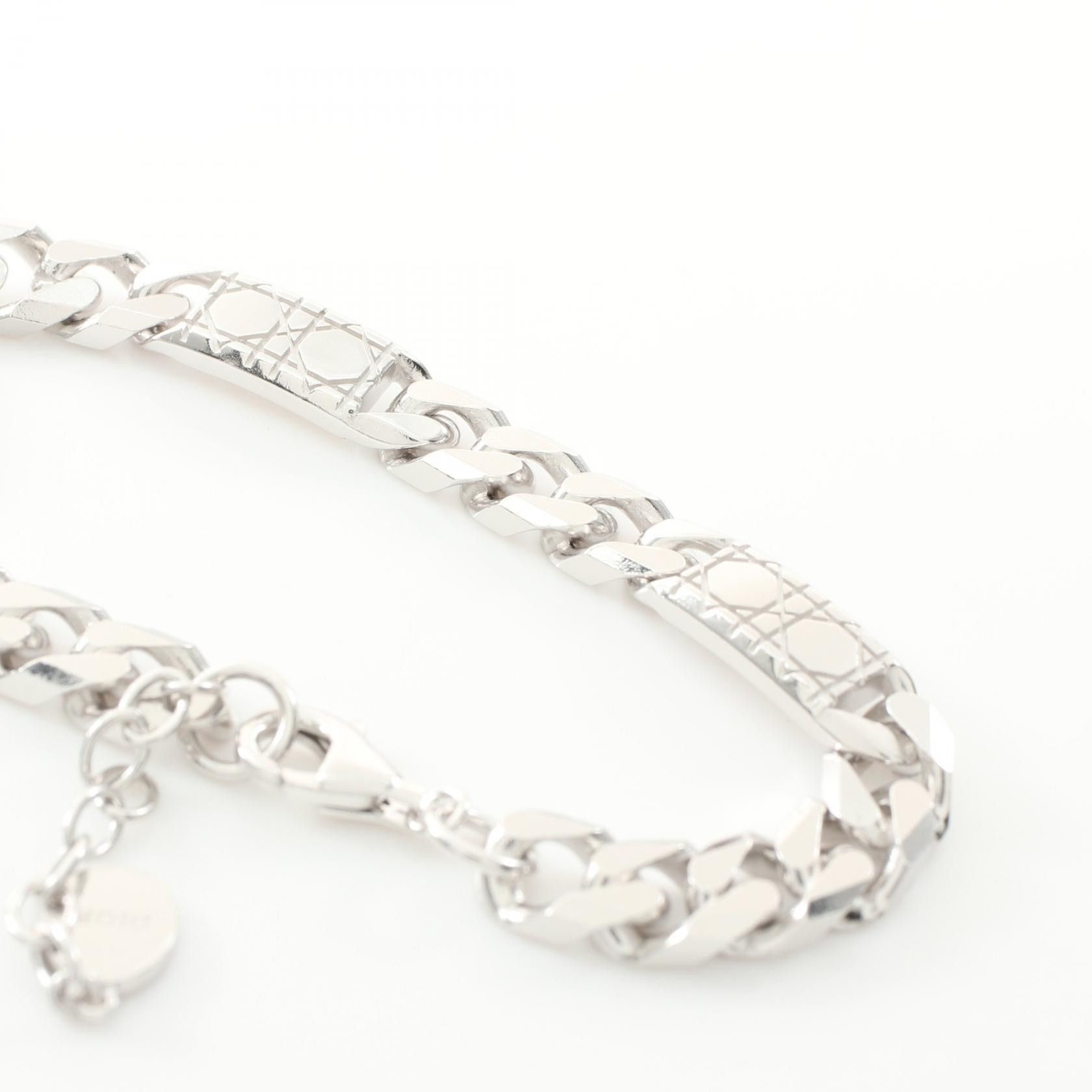 Dior Dior Homme Chain Link Cannage Silver 925 Bracelet Metal Bracelet B3662HOMST990 DUTY FREE for USA