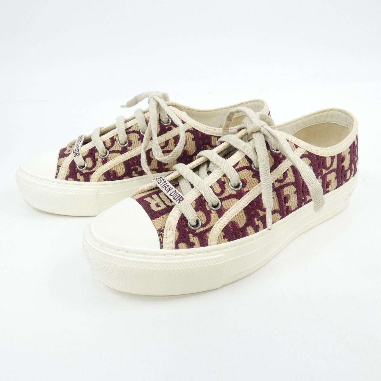 Dior Dior Christian Dior WALK'N'DIOR Dior Oblique Embroidery Sneakers Cotton Shoes KCK211OBE DUTY FREE for USA Size ONE SIZE - 3 Thumbnail