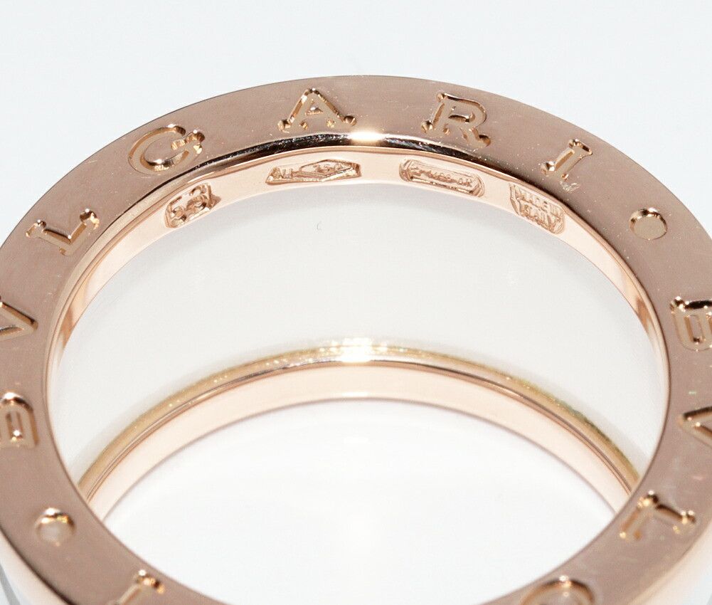 Bvlgari Bvlgari Bvlgari 18K Pink Gold x White Ceramic B.zero1 Ring 4 Band 346518 Size 13 Ceramic Ring 346518 DUTY FREE for USA Size ONE SIZE - 4 Thumbnail
