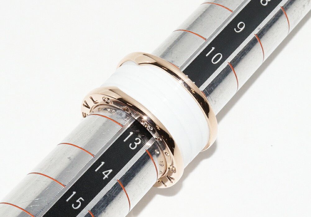Bvlgari Bvlgari Bvlgari 18K Pink Gold x White Ceramic B.zero1 Ring 4 Band 346518 Size 13 Ceramic Ring 346518 DUTY FREE for USA Size ONE SIZE - 2 Thumbnail
