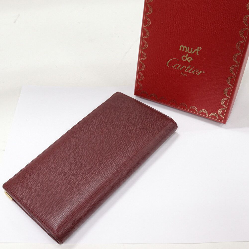 Cartier Cartier Cartier Must Line Calfskin Zipper Long Wallet L3000168 Leather Long Wallet L3000168 DUTY FREE for USA Size ONE SIZE - 2 Thumbnail