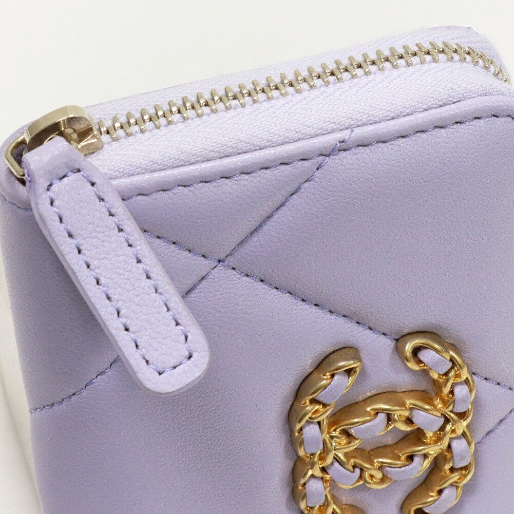 Chanel Chanel Chanel Lambskin CHANEL19 Coin Purse AP0949 Leather Coin Case AP0949 DUTY FREE for USA Size ONE SIZE - 4 Thumbnail