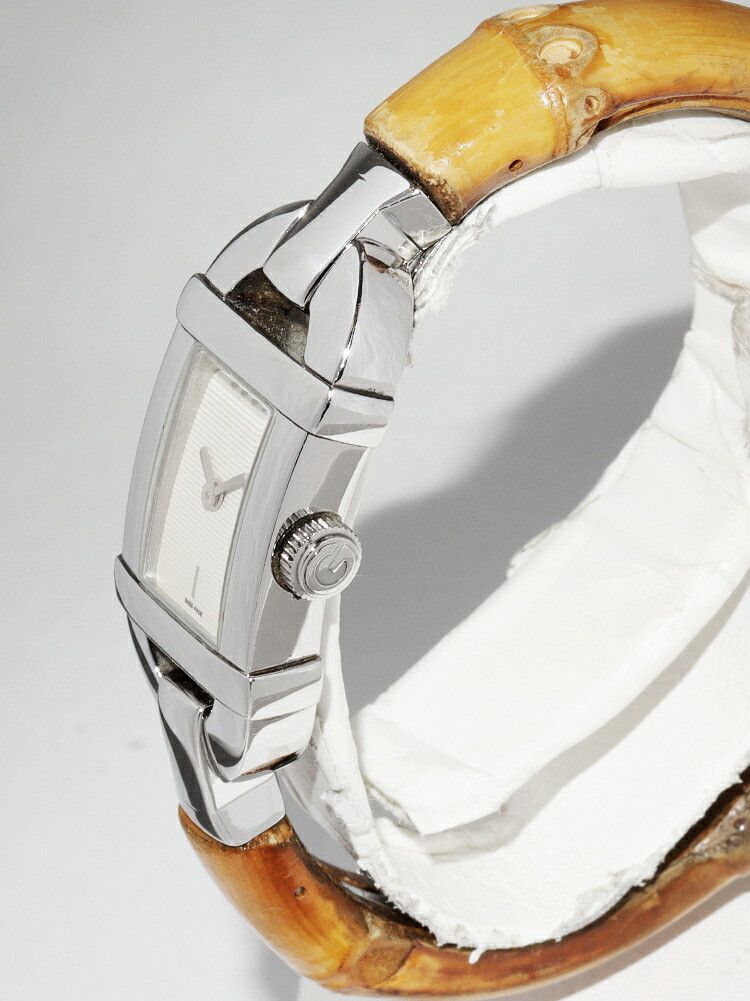 Gucci Gucci Gucci Ivory Dial Bamboo Watch 6800L Metal Quartz 6800L DUTY FREE for USA Size ONE SIZE - 3 Thumbnail