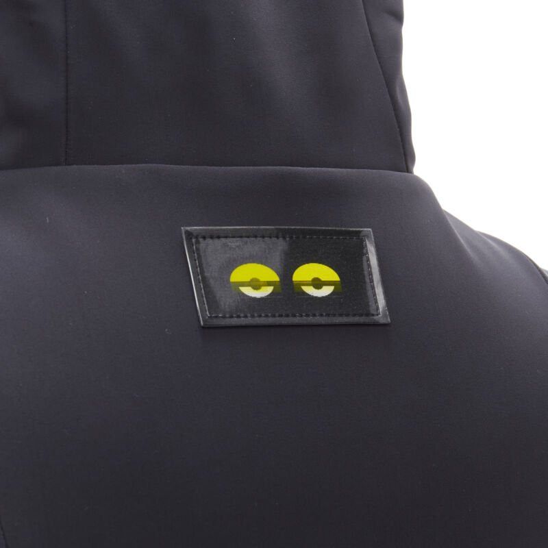 Fendi new FENDI Monster Bug Eye black yellow fur trim ski jacket IT38 XS Size XS / US 0-2 / IT 36-38 - 2 Thumbnail