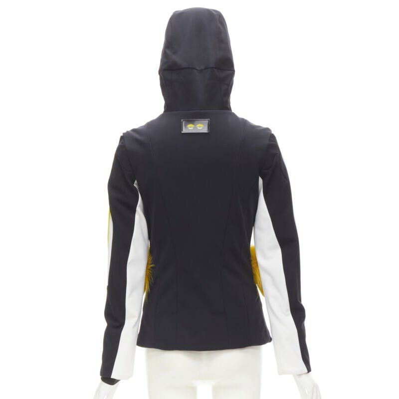 Fendi new FENDI Monster Bug Eye black yellow fur trim ski jacket IT38 XS Size XS / US 0-2 / IT 36-38 - 6 Thumbnail