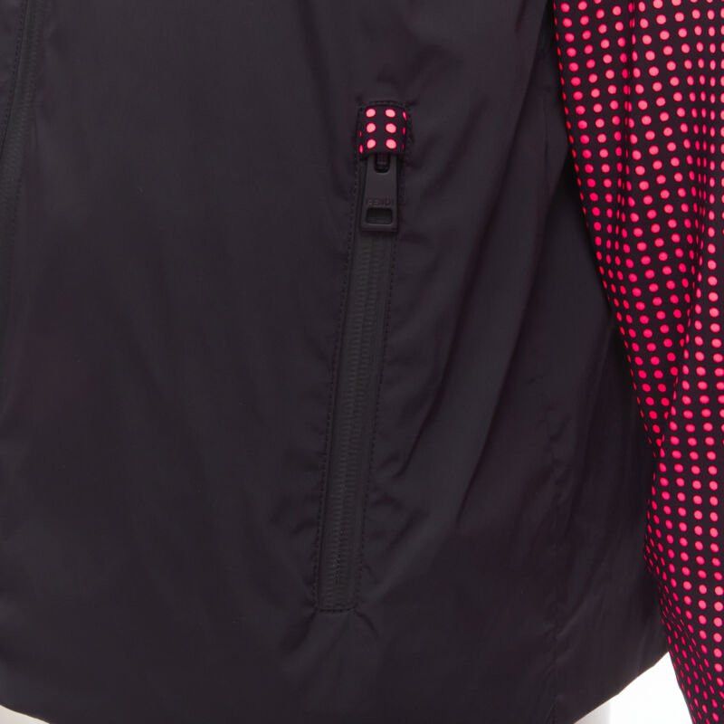 Fendi FENDI Karl Loves black pink polka dot nylon activewear windbreaker jacket Size XS / US 0-2 / IT 36-38 - 7 Thumbnail