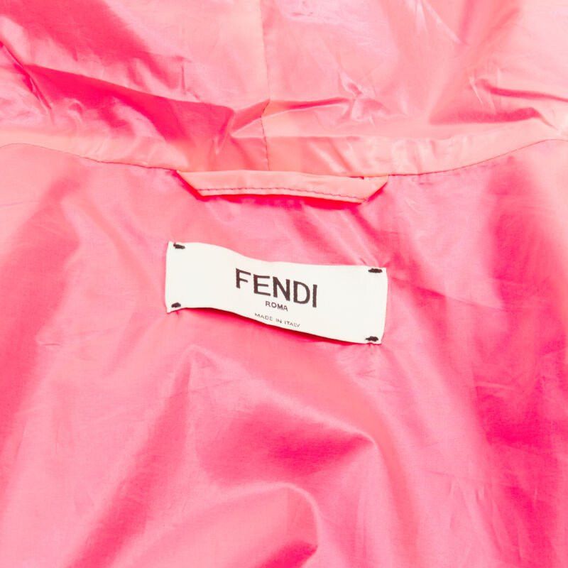 Fendi FENDI Karl Loves black pink polka dot nylon activewear windbreaker jacket Size XS / US 0-2 / IT 36-38 - 9 Thumbnail
