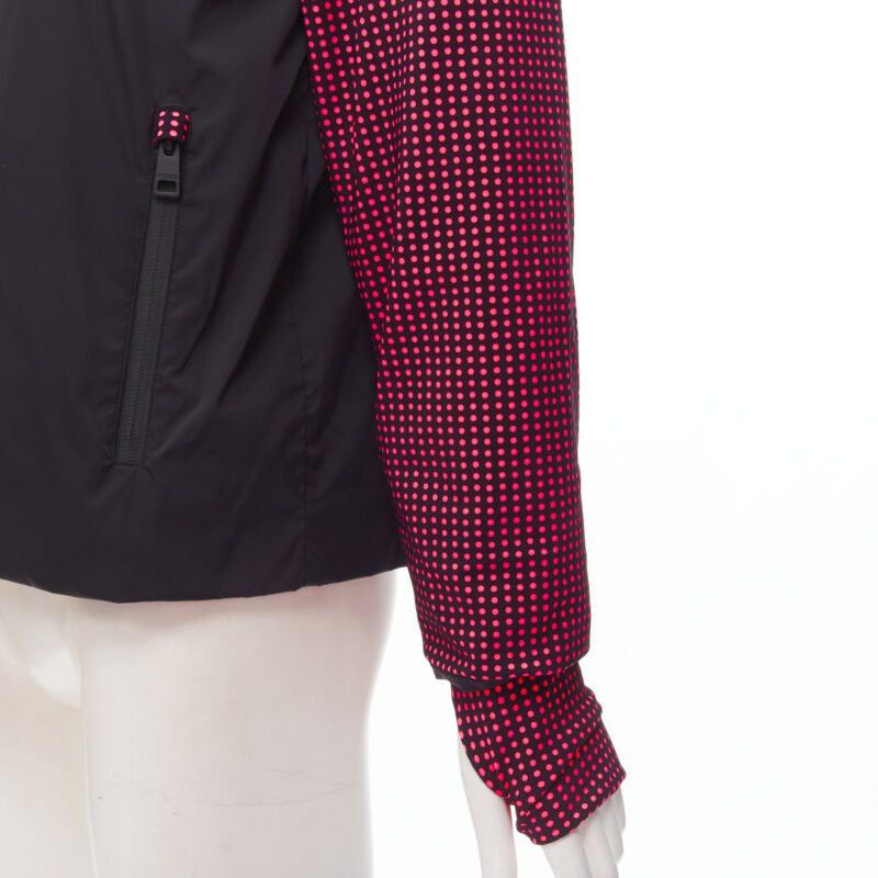 Fendi FENDI Karl Loves black pink polka dot nylon activewear windbreaker jacket Size XS / US 0-2 / IT 36-38 - 8 Thumbnail