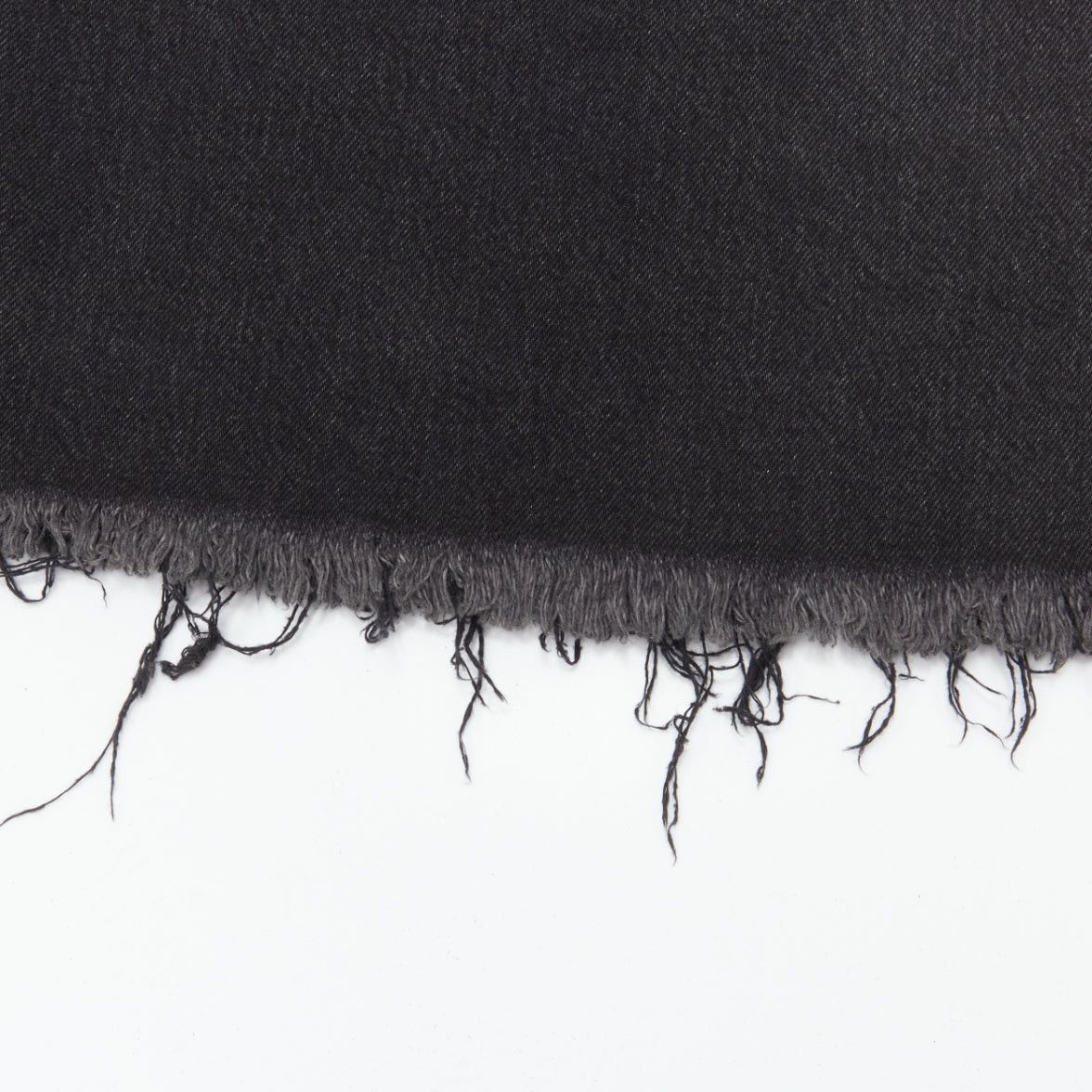 Off-White OFF WHITE C/O VIRGIL ABLOH black denim logo pin frayed hem wide culotte jeans XS Size 26" / US 2 / IT 38 - 5 Thumbnail