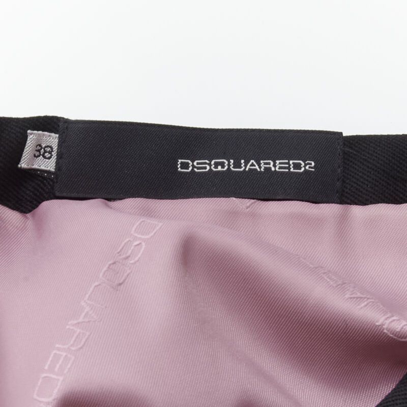 Dsquared2 DSQUARED2 red ANGEL embroidery black pleated flared knee length skirt IT38 XS Size 26" / US 2 / IT 38 - 8 Thumbnail