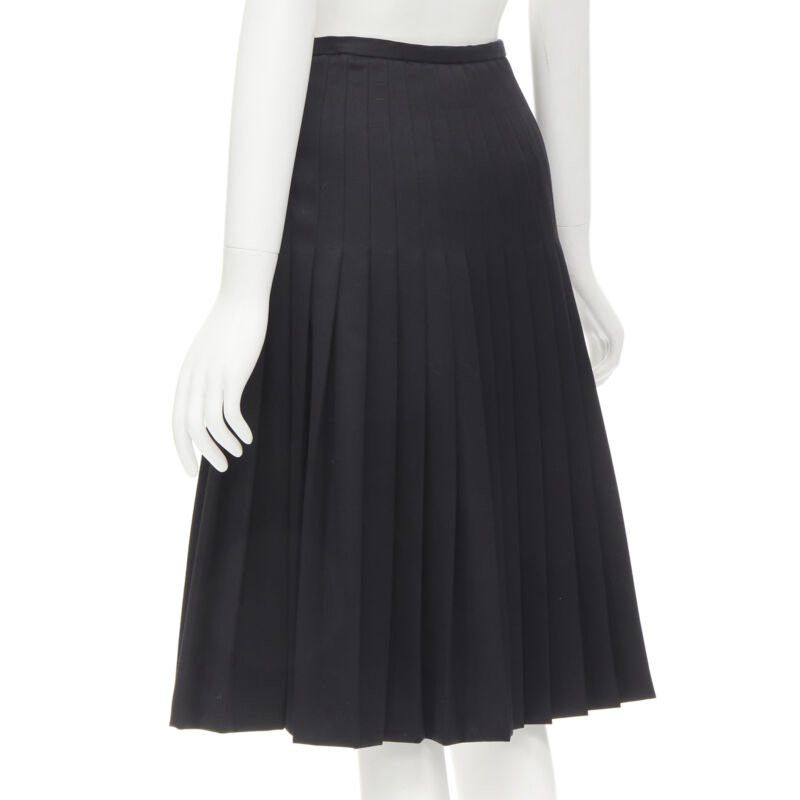 Dsquared2 DSQUARED2 red ANGEL embroidery black pleated flared knee length skirt IT38 XS Size 26" / US 2 / IT 38 - 6 Thumbnail