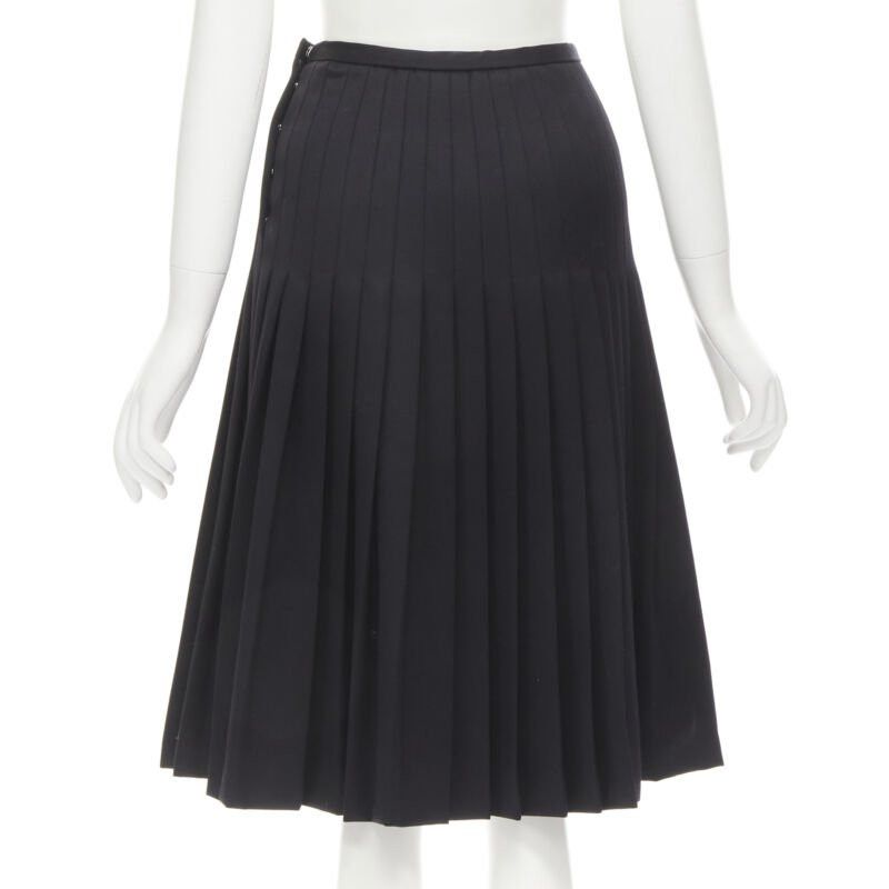 Dsquared2 DSQUARED2 red ANGEL embroidery black pleated flared knee length skirt IT38 XS Size 26" / US 2 / IT 38 - 5 Thumbnail