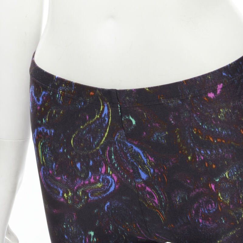 Louis Vuitton LOUIS VUITTON 2009 Runway black blue paisley print stretchy legging FR34 XS rare Size 25" / US 0 / IT 36 - 2 Thumbnail