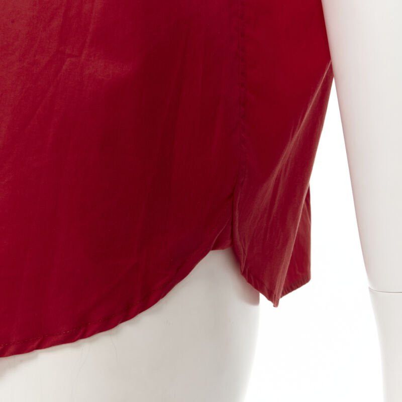Prada PRADA red contrast black collar boxy sleeveless vest shirt S Size ONE SIZE - 8 Thumbnail