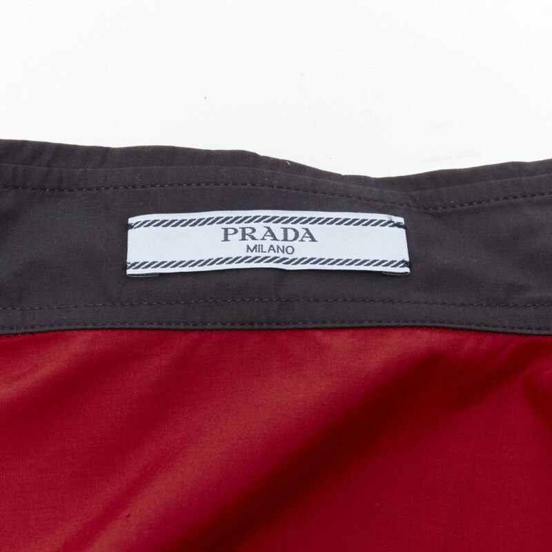 Prada PRADA red contrast black collar boxy sleeveless vest shirt S Size ONE SIZE - 9 Thumbnail